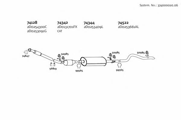 37400002006 Dinex Система выпуска отработаных газов