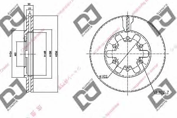 Dj parts BD1102 Диск гальмівний передній вентильований BD1102: Купити в Україні - Добра ціна на EXIST.UA!