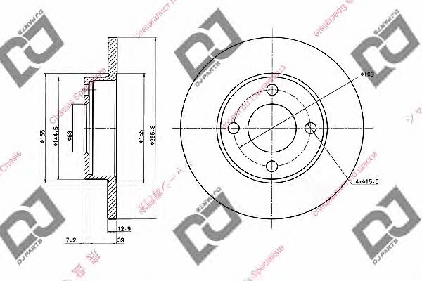 Dj parts BD1579 Диск гальмівний передній невентильований BD1579: Купити в Україні - Добра ціна на EXIST.UA!