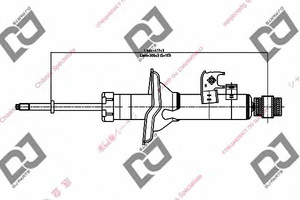 Dj parts DS1679GT Амортизатор підвіски передній правий газомасляний DS1679GT: Купити в Україні - Добра ціна на EXIST.UA!