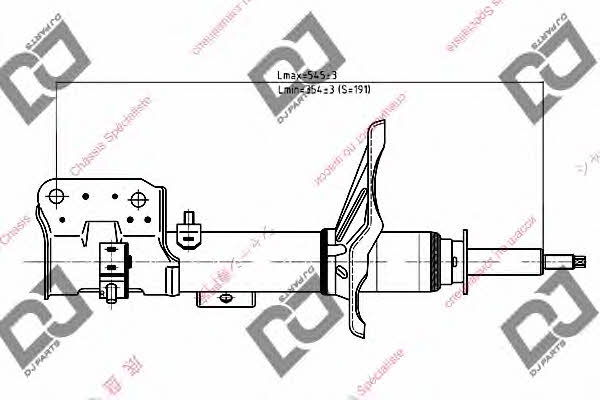 Dj parts DS1166GS Амортизатор підвіски передній правий газомасляний DS1166GS: Купити в Україні - Добра ціна на EXIST.UA!