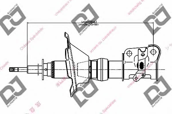 Dj parts DS1313GS Амортизатор підвіски передній лівий газомасляний DS1313GS: Купити в Україні - Добра ціна на EXIST.UA!