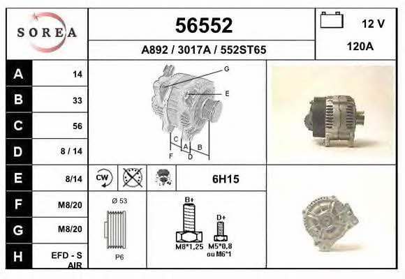 EAI 56552 Генератор 56552: Купити в Україні - Добра ціна на EXIST.UA!