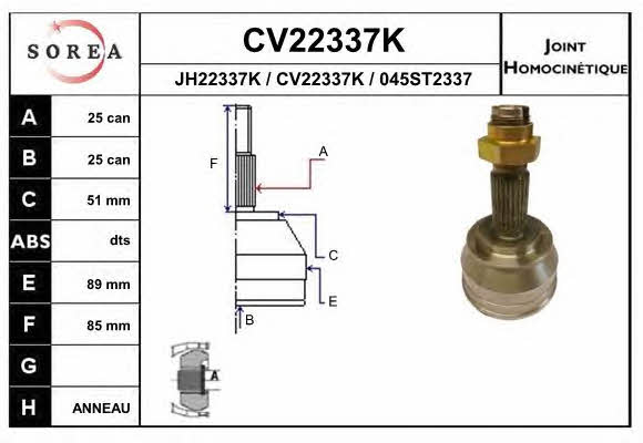 EAI CV22337K Шарнір рівних кутових швидкостей (ШРКШ) CV22337K: Купити в Україні - Добра ціна на EXIST.UA!