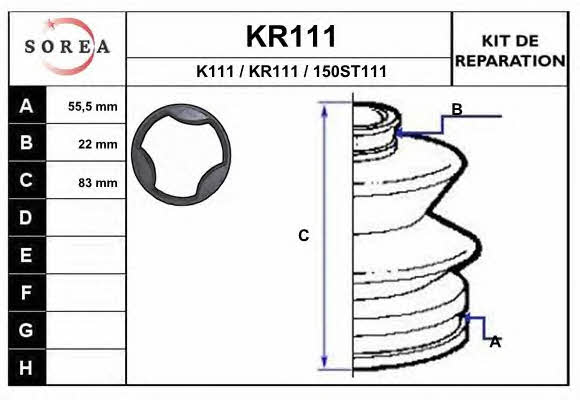 EAI KR111 Пильник привідного валу KR111: Приваблива ціна - Купити в Україні на EXIST.UA!