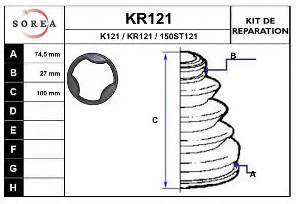 EAI KR121 Пильник привідного валу KR121: Приваблива ціна - Купити в Україні на EXIST.UA!