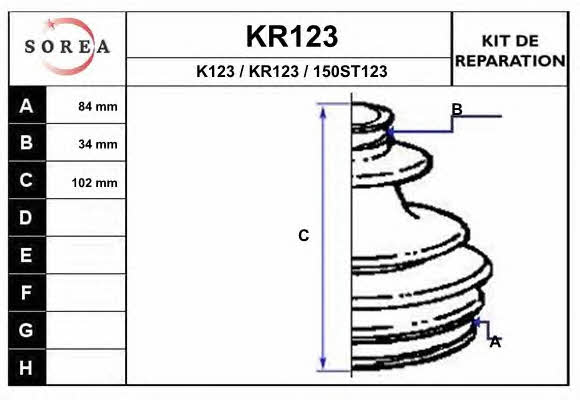 EAI KR123 Пильник привідного валу KR123: Приваблива ціна - Купити в Україні на EXIST.UA!
