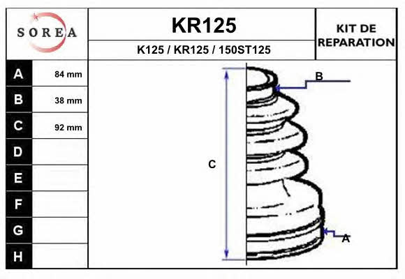 EAI KR125 Пильник привідного валу KR125: Купити в Україні - Добра ціна на EXIST.UA!