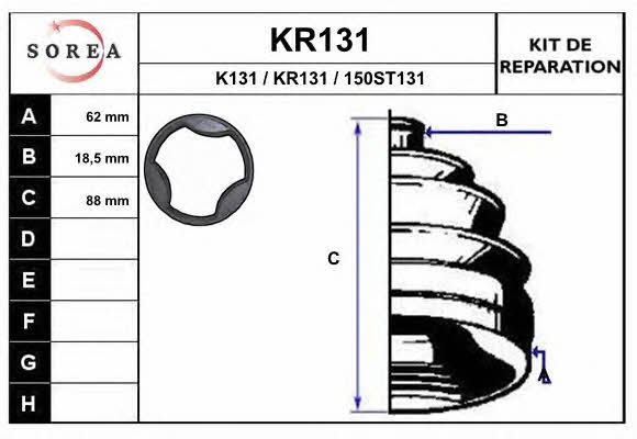 EAI KR131 Пильник привідного валу KR131: Купити в Україні - Добра ціна на EXIST.UA!