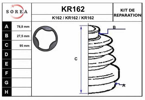 EAI KR162 Пильовик приводного валу, комплект KR162: Приваблива ціна - Купити в Україні на EXIST.UA!