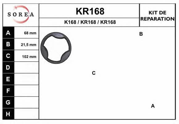 EAI KR168 Пильовик приводного валу, комплект KR168: Купити в Україні - Добра ціна на EXIST.UA!