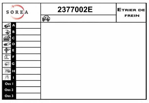 EAI 2377002E Супорт гальмівний задній правий 2377002E: Купити в Україні - Добра ціна на EXIST.UA!