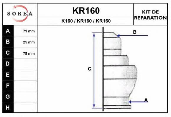 EAI KR160 Пильовик приводного валу, комплект KR160: Купити в Україні - Добра ціна на EXIST.UA!