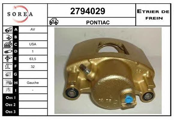 EAI 2794029 Супорт гальмівний 2794029: Купити в Україні - Добра ціна на EXIST.UA!