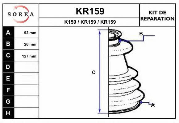 EAI KR159 Пильовик приводного валу, комплект KR159: Купити в Україні - Добра ціна на EXIST.UA!