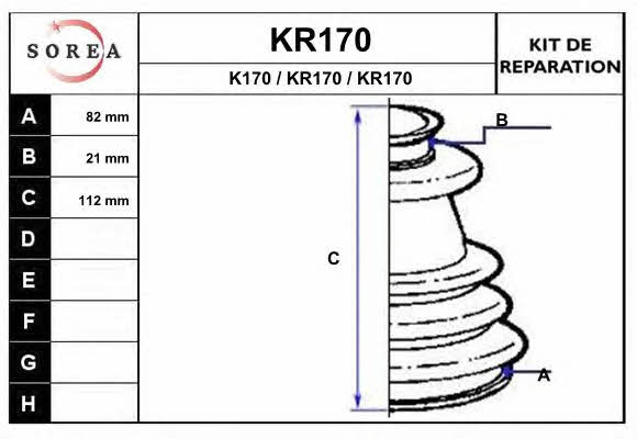 EAI KR170 Пильовик приводного валу, комплект KR170: Приваблива ціна - Купити в Україні на EXIST.UA!