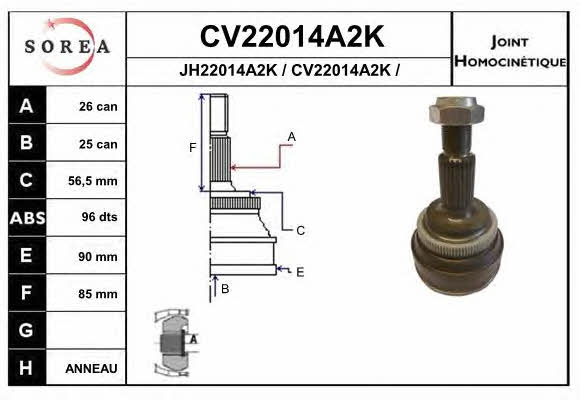EAI CV22014A2K Шарнір рівних кутових швидкостей (ШРКШ) CV22014A2K: Приваблива ціна - Купити в Україні на EXIST.UA!