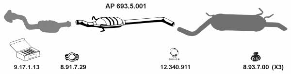 Eberspaecher AP_2442 Система випуску відпрацьованих газів AP2442: Купити в Україні - Добра ціна на EXIST.UA!