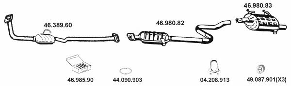 Eberspaecher 462014 Система випуску відпрацьованих газів 462014: Купити в Україні - Добра ціна на EXIST.UA!