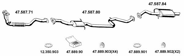  472019 Система випуску відпрацьованих газів 472019: Купити в Україні - Добра ціна на EXIST.UA!