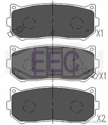 EEC BRP1101 Гальмівні колодки, комплект BRP1101: Купити в Україні - Добра ціна на EXIST.UA!