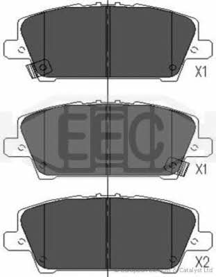 EEC BRP1538 Гальмівні колодки, комплект BRP1538: Купити в Україні - Добра ціна на EXIST.UA!
