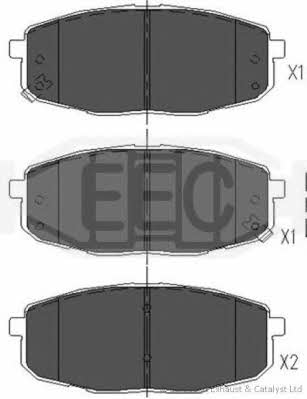 EEC BRP1555 Гальмівні колодки, комплект BRP1555: Купити в Україні - Добра ціна на EXIST.UA!
