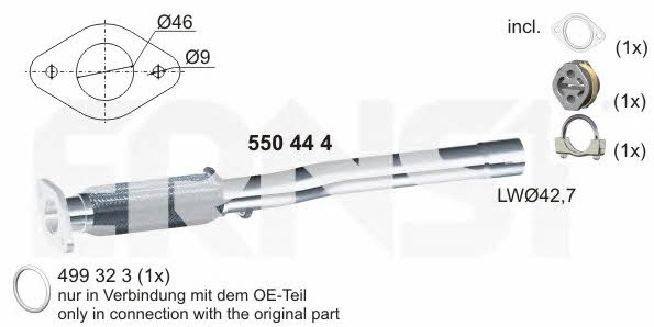 Ernst 550444 Комплект монтажний випускної системи 550444: Купити в Україні - Добра ціна на EXIST.UA!