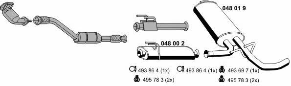 Ernst 050845 Система випуску відпрацьованих газів 050845: Купити в Україні - Добра ціна на EXIST.UA!