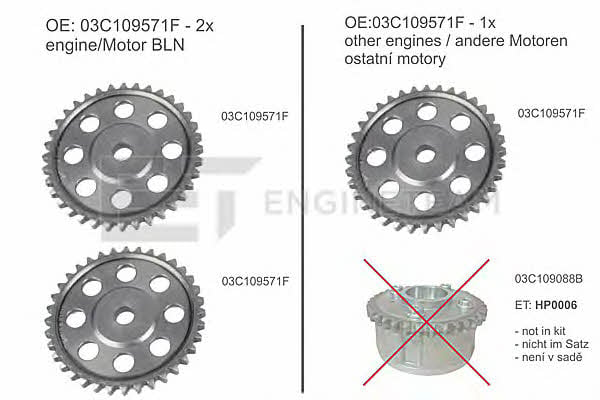 RS0019 Et engineteam Комплект цепи ГРМ