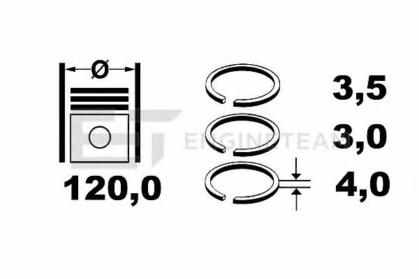 Et engineteam R1003100 Кільця поршневі, комплект R1003100: Приваблива ціна - Купити в Україні на EXIST.UA!