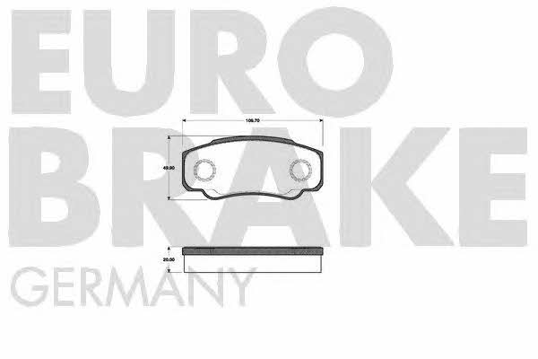 Eurobrake 5502221949 Гальмівні колодки, комплект 5502221949: Купити в Україні - Добра ціна на EXIST.UA!