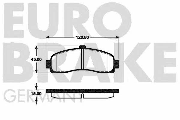 Eurobrake 5502222239 Гальмівні колодки, комплект 5502222239: Купити в Україні - Добра ціна на EXIST.UA!