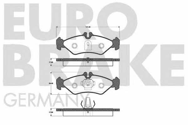 Eurobrake 5502223328 Гальмівні колодки, комплект 5502223328: Купити в Україні - Добра ціна на EXIST.UA!