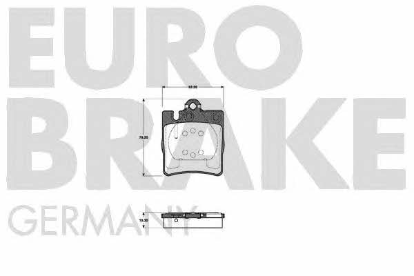 Eurobrake 5502223339 Гальмівні колодки, комплект 5502223339: Купити в Україні - Добра ціна на EXIST.UA!