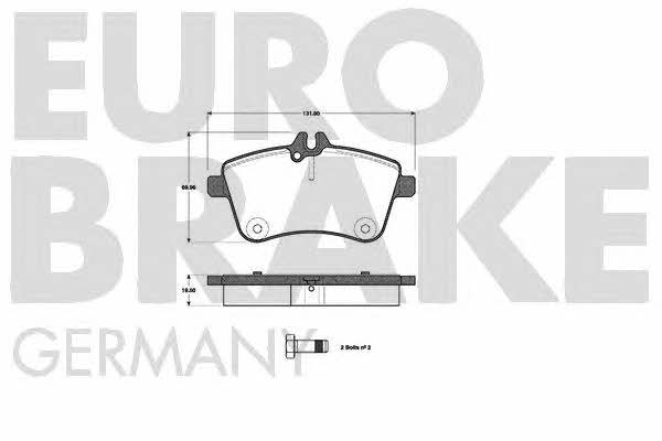 Eurobrake 5502223355 Гальмівні колодки, комплект 5502223355: Купити в Україні - Добра ціна на EXIST.UA!