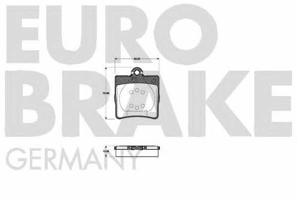 Eurobrake 5502223335 Гальмівні колодки, комплект 5502223335: Купити в Україні - Добра ціна на EXIST.UA!
