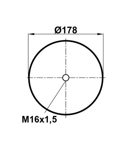 Пневморессора без поддона Fabio 344912-8S
