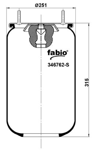 Пневморессора без поддона Fabio 346762-S