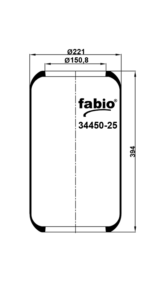 Пневморессора Fabio 34450-25