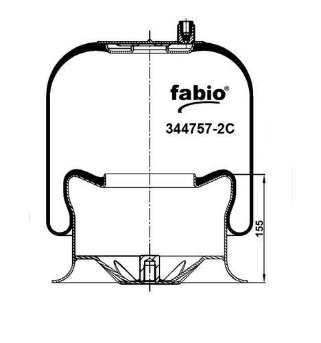 Пневморессора с металлическим поддоном Fabio 344757-2C