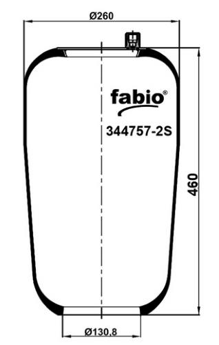 Пневморессора без поддона Fabio 344757-2S