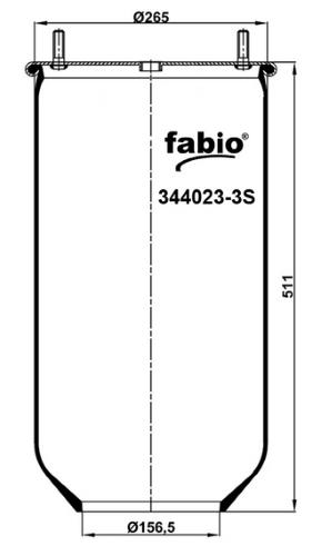 Пневморесора без поддону Fabio 344023-3S