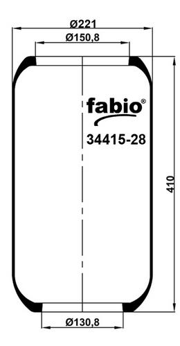 Пневморесора без поддону Fabio 34415-28