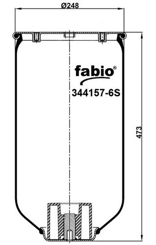 Пневморесора без поддону Fabio 344157-6S