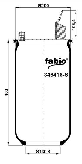 Пневморесора без поддону Fabio 346418-S