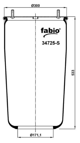 Пневморесора без поддону Fabio 34725-S