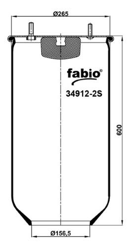 Пневморесора без поддону Fabio 34912-2S