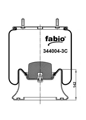 Пневморесора с металічним піддоном Fabio 344004-3C