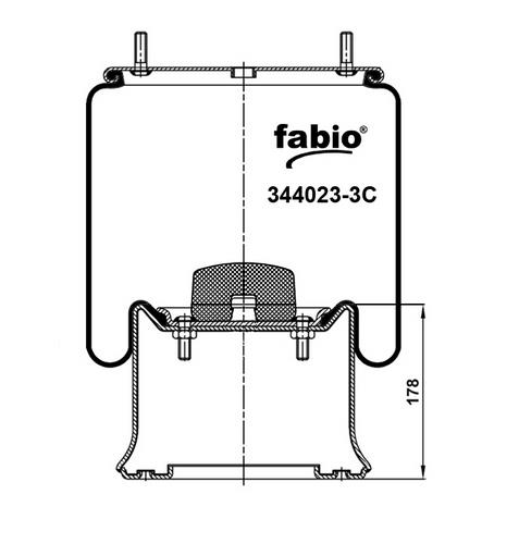Пневморесора с металічним піддоном Fabio 344023-3C